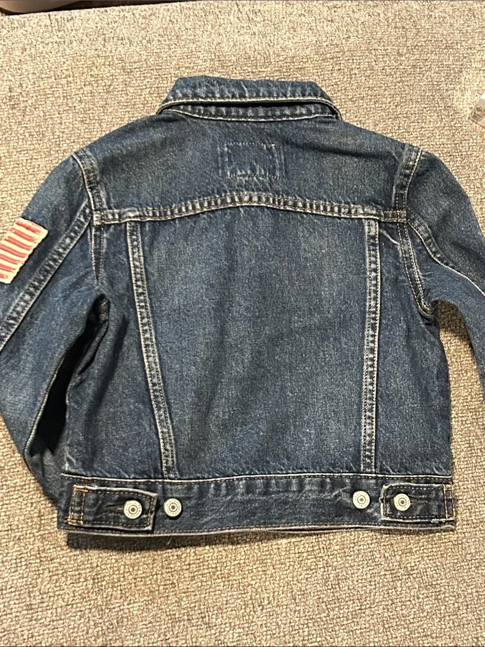 Polo by Ralph Lauren Kids Indigo Denim Jacket with Flag Patch 50% OFF SEND OFFER